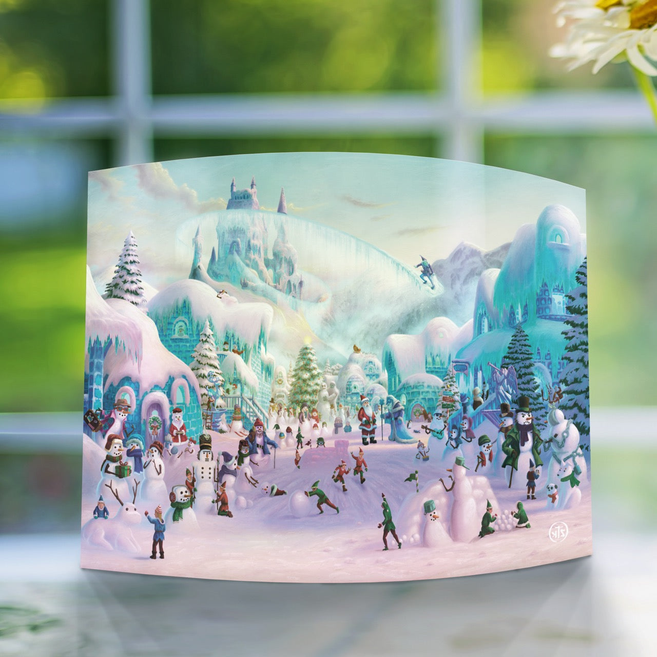 Zac Kinkade (Snowman Sanctuary) 10" x 7" Curved Acrylic Print ACP1007CUR803